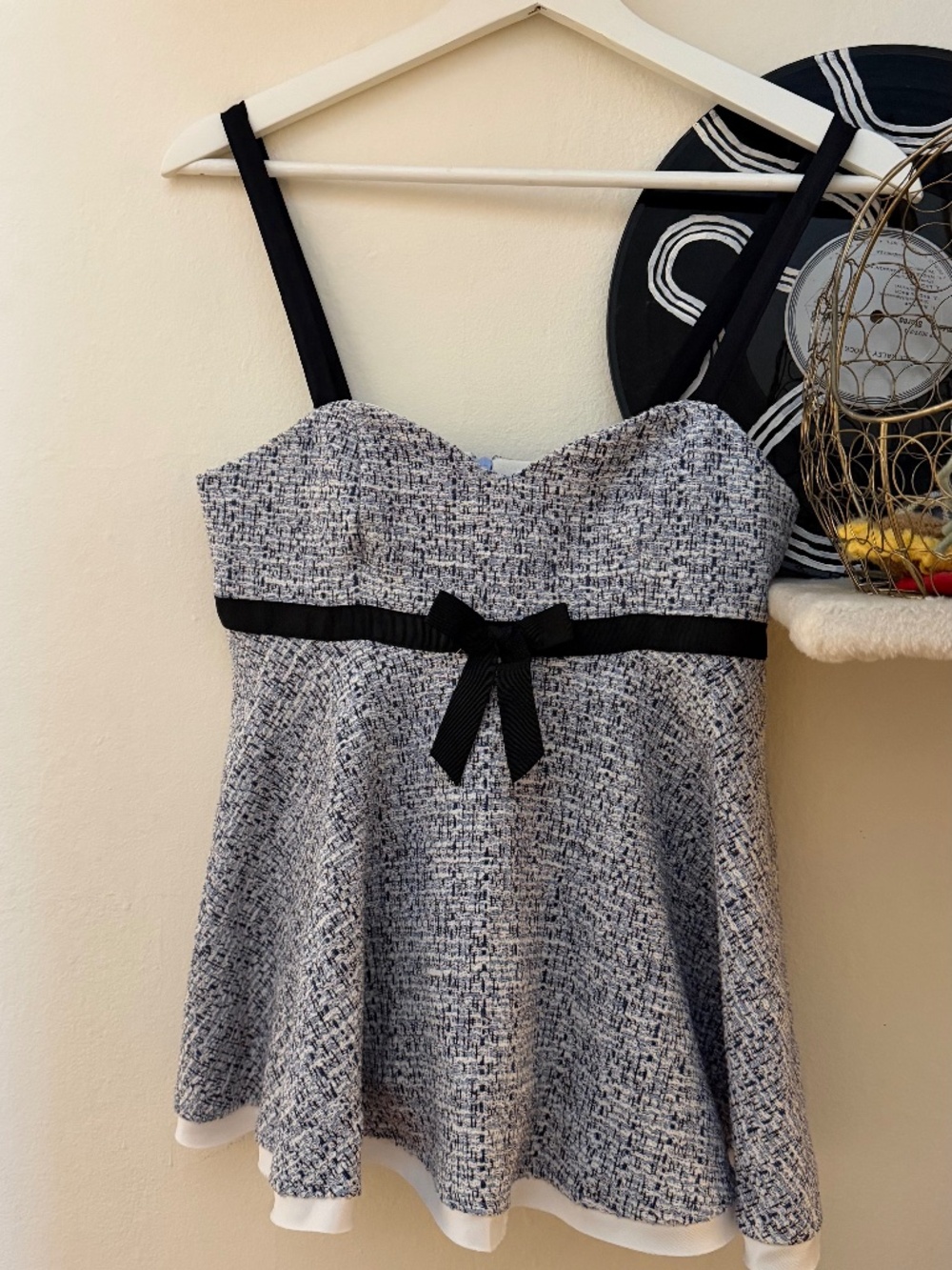 Zara tweed peplum top